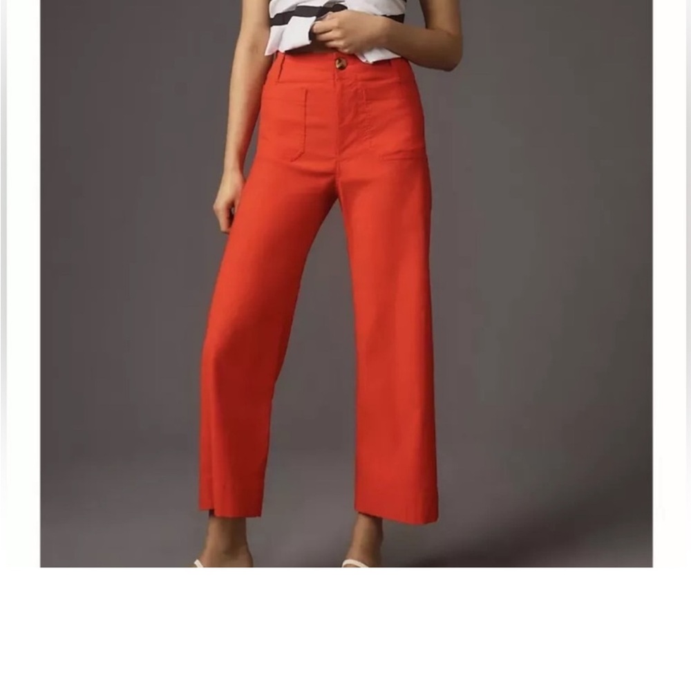 COPY - Reddish orange collette cropped wide pant size 25